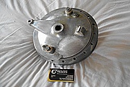 Aluminum Motorcycle Front and Rear Brake Hubs BEFORE Chrome-Like Metal Polishing - Aluminum Polishing Services