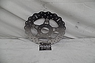 Steel Motorcycle Brake Rotor BEFORE Chrome-Like Metal Polishing - Steel Polishing Services