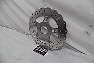 Steel Motorcycle Brake Rotor BEFORE Chrome-Like Metal Polishing - Steel Polishing Services