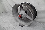 2004 Suzuki GSXR-1000 Aluminum Motorcycle Rear Wheel BEFORE Chrome-Like Metal Polishing - Aluminum Polishing Services