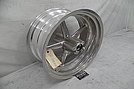 Harley Davidson Rocker Custom Aluminum Motorcycle Wheels BEFORE Chrome-Like Metal Polishing - Aluminum Polishing Services