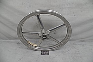 Harley Davidson Rocker Custom Aluminum Motorcycle Wheels BEFORE Chrome-Like Metal Polishing - Aluminum Polishing Services