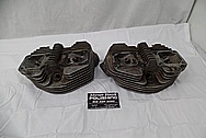 1969 Harley Davidson Pan Shovelhead Limited Edition Motorcycle Aluminum Cylinder Heads BEFORE Chrome-Like Metal Polishing - Aluminum Polishing Services