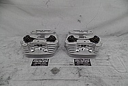 Harley Davidson S&S Aluminum Cylinder Heads BEFORE Chrome-Like Metal Polishing - Aluminum Polishing Services