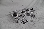 Harley Davidson S&S Aluminum Cylinder Heads BEFORE Chrome-Like Metal Polishing - Aluminum Polishing Services