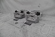 Harley Davidson S&S Aluminum Cylinder Heads BEFORE Chrome-Like Metal Polishing - Aluminum Polishing Services