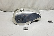 Norton Aluminum Motorcycle Gas Tank BEFORE Chrome-Like Metal Polishing and Buffing Services / Restoration Services - Aluminum Polishing