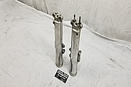 Aluminum Front Motorcycle Lower Forks BEFORE Chrome-Like Metal Polishing and Buffing Services / Restoration Services - Aluminum Polishing 