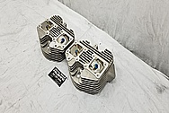 Motorcycle Aluminum Cylinder Heads BEFORE Chrome-Like Metal Polishing and Buffing Services / Restoration Services - Aluminum Polishing 