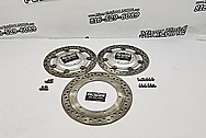 Aluminum and Steel Motorcycle Brake Rotors BEFORE Chrome-Like Metal Polishing and Buffing Services / Restoration Services