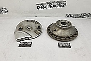 Motorcycle Aluminum Hub Pieces BEFORE Chrome-Like Metal Polishing - Aluminum Polishing Services