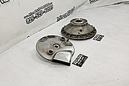 Motorcycle Aluminum Hub Pieces BEFORE Chrome-Like Metal Polishing - Aluminum Polishing Services