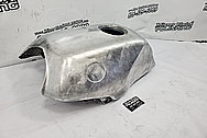 Aluminum Motorcylce Gas Tank BEFORE Chrome-Like Metal Polishing - Aluminum Polishing