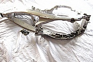 Motorcycle Sport Bike Aluminum Frame BEFORE Chrome-Like Metal Polishing and Buffing Services