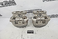 Harley Davidson Aluminum Cylinder Heads BEFORE Chrome-Like Metal Polishing and Buffing Services / Restoration Services - Aluminum Polishing