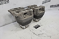 Harley Davidson Aluminum Cylinder Heads BEFORE Chrome-Like Metal Polishing and Buffing Services / Restoration Services - Aluminum Polishing