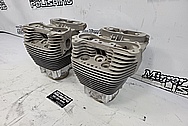 Harley Davidson Aluminum Cylinder Heads BEFORE Chrome-Like Metal Polishing and Buffing Services / Restoration Services - Aluminum Polishing