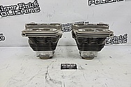 Harley Davidson Aluminum Cylinder Heads BEFORE Chrome-Like Metal Polishing and Buffing Services / Restoration Services - Aluminum Polishing