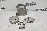 Harley Davidson Aluminum Motorcycle Parts BEFORE Chrome-Like Metal Polishing and Buffing Services / Restoration Services - Aluminum Polishing