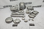 Harley Davidson Aluminum Motorcycle Parts BEFORE Chrome-Like Metal Polishing and Buffing Services / Restoration Services - Aluminum Polishing