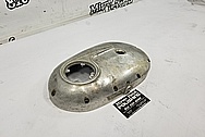 Motorcycle Engine Cover Piece BEFORE Chrome-Like Metal Polishing and Buffing Services / Restoration Services - Aluminum Polishing