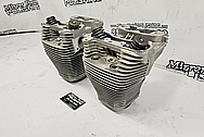 Harley Davidson Motorcycle Cylinders and Heads BEFORE Chrome-Like Metal Polishing and Buffing Services / Restoration Services - Aluminum Polishing - Motorcycle Polishing