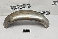 Stainless Steel Motorcycle Front Fender BEFORE Chrome-Like Metal Polishing and Buffing Services / Restoration Services - Stainless Steel Polishing - Motorcycle Polishing