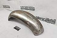 Stainless Steel Motorcycle Front Fender BEFORE Chrome-Like Metal Polishing and Buffing Services / Restoration Services - Stainless Steel Polishing - Motorcycle Polishing