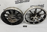 Harley Davidson Aluminum Motorcycle Wheels BEFORE Chrome-Like Metal Polishing and Buffing Services / Restoration Services - Aluminum Polishing - Motorcycle Polishing