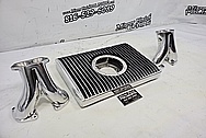Aluminum Transmission Oil Pan AFTER Chrome-Like Metal Polishing and Buffing Services - Aluminum Polishing Plus Custom Accent Painting Service 