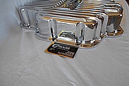 B&M Aluminum Oil Pan AFTER Chrome-Like Metal Polishing and Buffing Services - Aluminum Polishing Services 