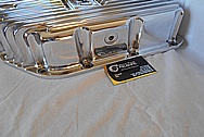 B&M Aluminum Oil Pan AFTER Chrome-Like Metal Polishing and Buffing Services - Aluminum Polishing Services 