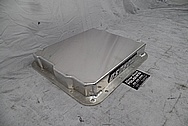 Moroso Aluminum Oil Pan BEFORE Chrome-Like Metal Polishing and Buffing Services - Aluminum Polishing - Oil Pan Polishing 