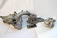 Mazda RX7 Rotary Aluminum Power Steering Pump BEFORE Chrome-Like Metal Polishing and Buffing Services / Restoration Services
