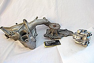 Mazda RX7 Rotary Aluminum Power Steering Pump BEFORE Chrome-Like Metal Polishing and Buffing Services