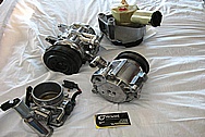 Saleen Mustang Aluminum Power Steering Pump BEFORE Chrome-Like Metal Polishing and Buffing Services / Restoration Services 