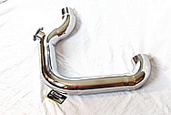 Ford Mustang Aluminum Engine Pipe AND Flange AFTER Chrome-Like Metal Polishing and Buffing Services