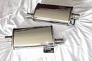 Stainless Steel Magnaflow Muffler System AFTER Chrome-Like Metal Polishing and Buffing Services / Restoration Services