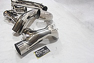 Titanium Motorcycle Racing Pipes AFTER Chrome-Like Metal Polishing and Buffing Services / Restoration Services