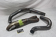 Custom Stainless Steel Motorcycle Pipes BEFORE Chrome-Like Metal Polishing and Buffing Services / Restoration Services