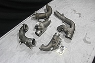 Toyota Supra 2JZ-GTE Aluminum Turbo Pipes BEFORE Chrome-Like Metal Polishing and Buffing Services / Restoration Services