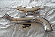 Toyota Supra 2JZ-GTE Aluminum Intercooler Pipe / Air Intake Pipe BEFORE Chrome-Like Metal Polishing and Buffing Services / Restoration Service