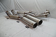 Stainless Steel Boat Exhaust Pipes BEFORE Chrome-Like Metal Polishing - Stainless Steel Polishing 