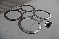 Stainless Steel Boat Exhaust Flanges BEFORE Chrome-Like Metal Polishing - Stainless Steel Polishing 