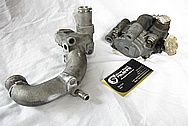 1993 - 1998 Toyota Supra Upper Water Pipe Part BEFORE Chrome-Like Metal Polishing and Buffing Services