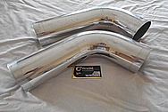 Aluminum Engine Pipes BEFORE Chrome-Like Metal Polishing - Aluminum Polishing Services