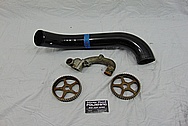 1993 - 1998 Toyota Supra Aluminum Radiator Pipe BEFORE Chrome-Like Metal Polishing and Buffing Services