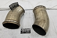 Stainless Steel Exhaust Pipe BEFORE Chrome-Like Metal Polishing and Buffing Services - Stainlees Steel Polishing 