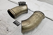 Stainless Steel Exhaust Pipe BEFORE Chrome-Like Metal Polishing and Buffing Services - Stainlees Steel Polishing 