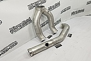 Aluminum Turbo Pressure Piping BEFORE Chrome-Like Metal Polishing and Buffing Services